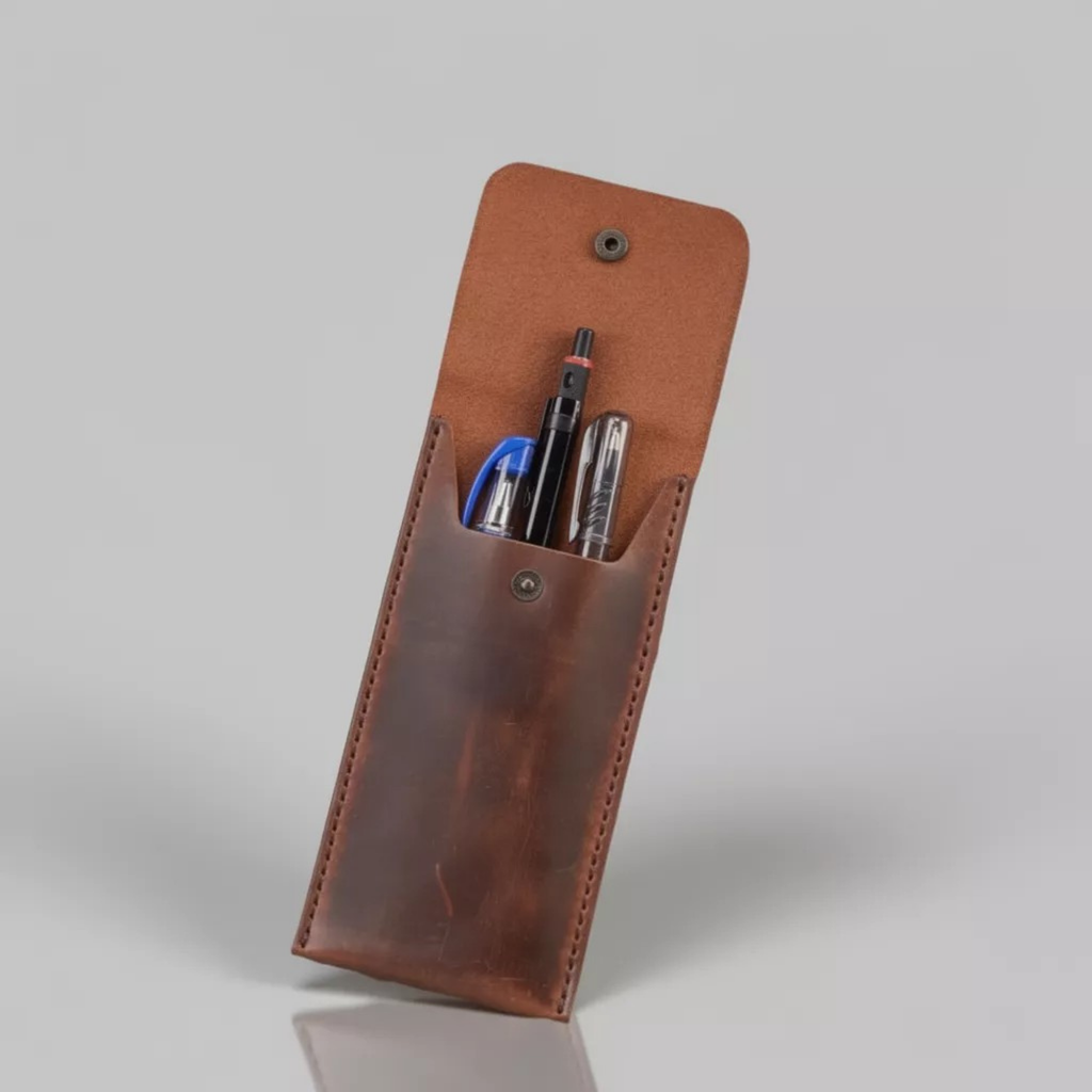 Premium El Yapımı Hakiki Deri Kalemlik