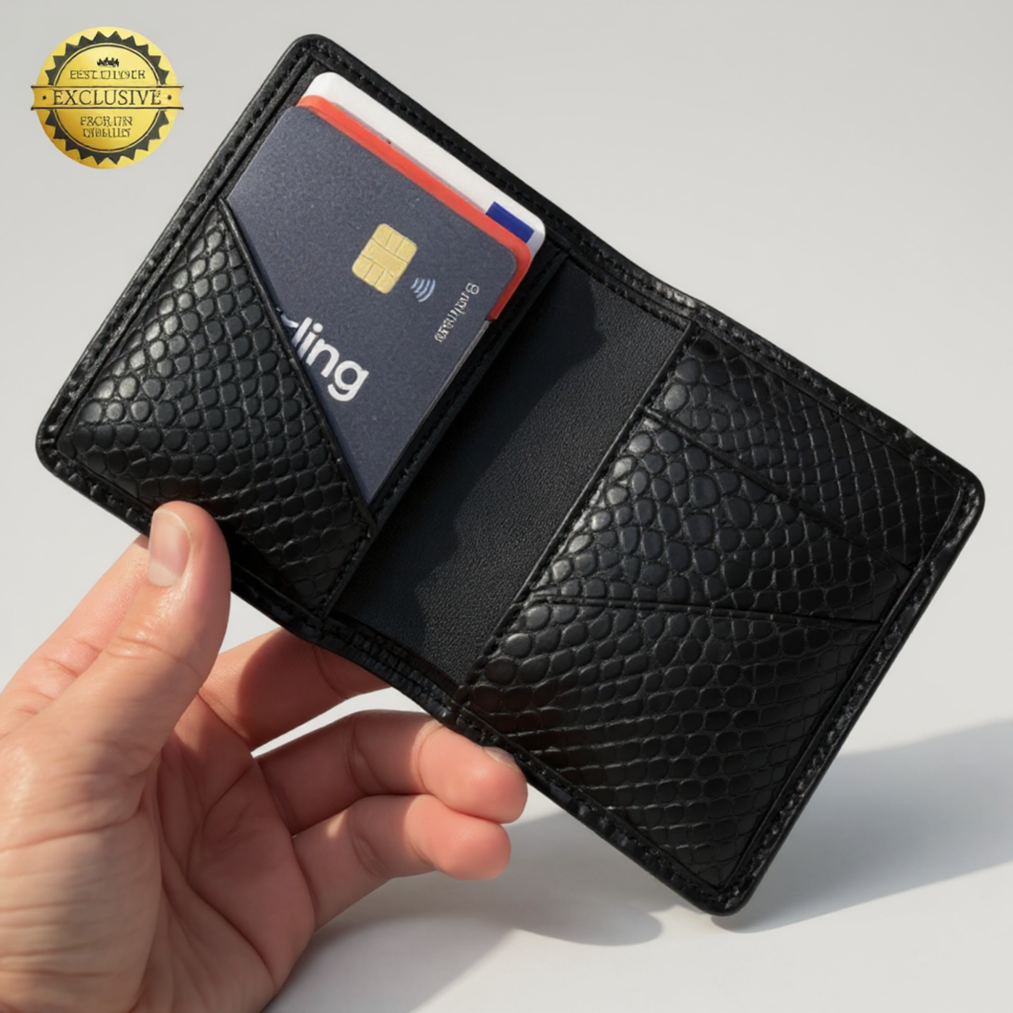 OLIVER Hakiki Deri Dikey Erkek Cüzdan - 6 Kartlı ve Nakit Bölmeli Kompakt Tasarım