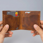 4 Kart Bölmeli Premium Gerçek Deri Cüzdan – Hakiki Deri, İnce ve Şık Tasarım