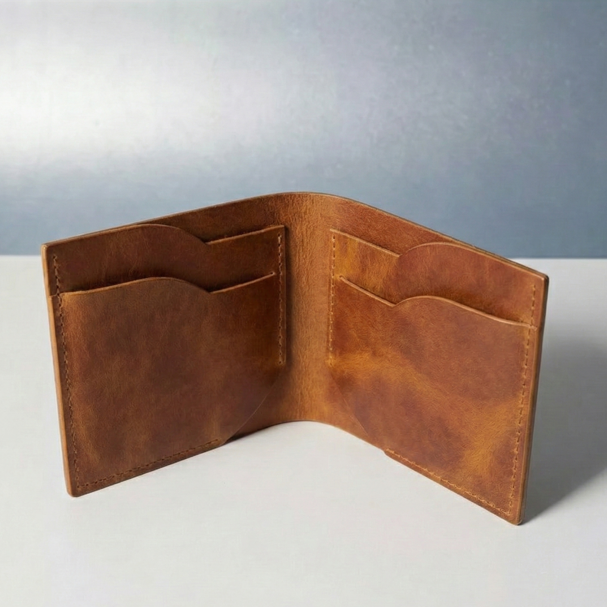 4 Kart Bölmeli Premium Gerçek Deri Cüzdan – Hakiki Deri, İnce ve Şık Tasarım