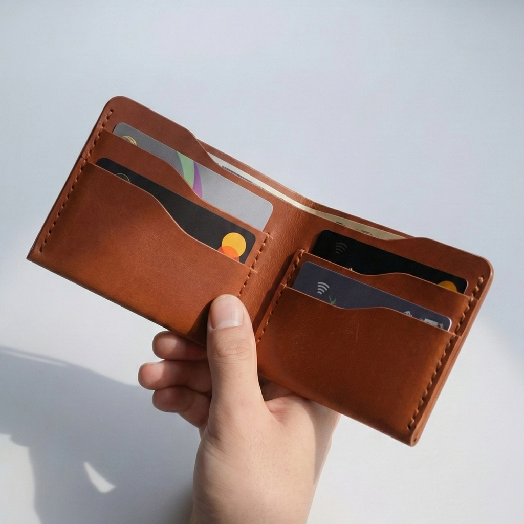 4 Gözlü Klasik Tip Hakiki Deri Cüzdan – Zamansız Şıklık & Günlük Konfor