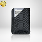 JAGUAR Yılan Derisi Baskılı İşlemeli El Yapımı Hakiki Deri Kartlık