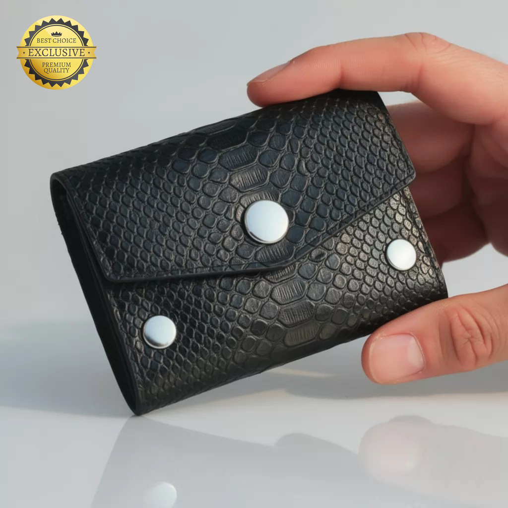 OLMECA Hakiki Deri Tek Bölmeli Kartlık - 6 Kart Kapasiteli Sleeve Tasarım