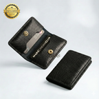 XFOLD Yılan Derisi Baskılı İşlemeli El Yapımı Hakiki Deri Kartlık