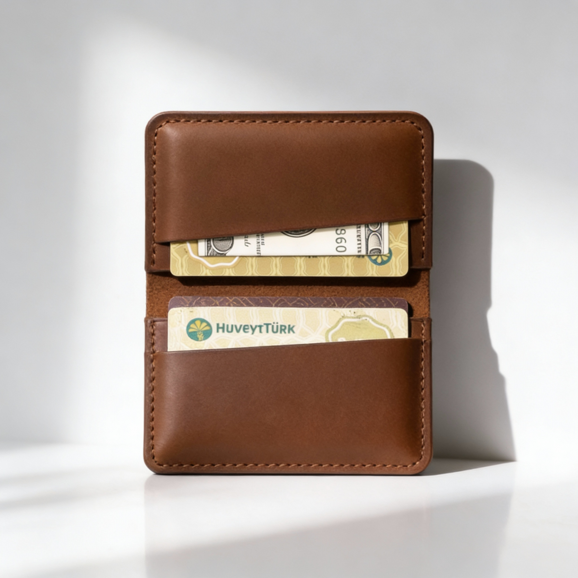 PERLA İtalyan Mikrofiber Dikiş Premium Hakiki Deri Kartlık