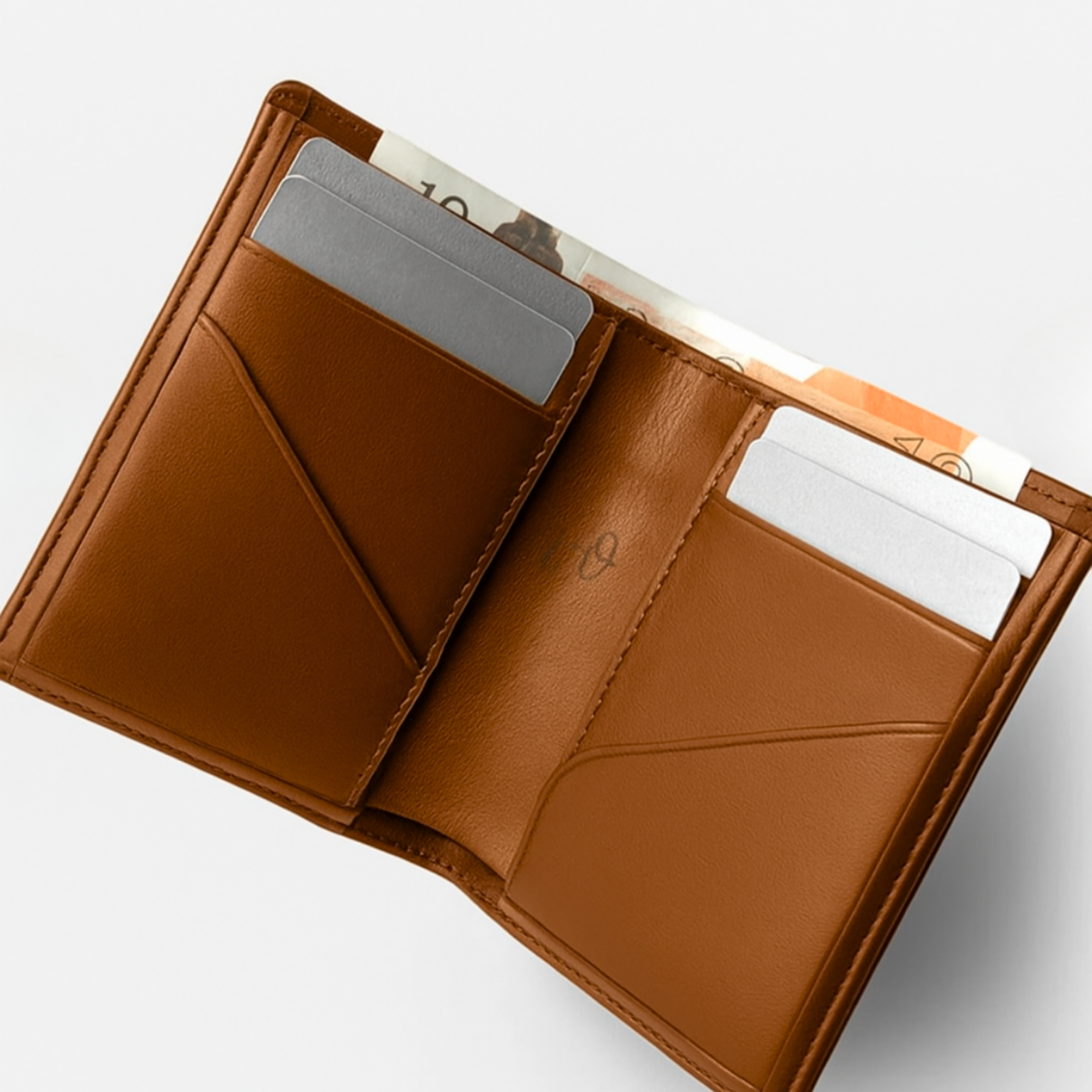 Oliver Dikey Slim Cüzdan - 8.5x10.5cm 6 Kart Bölmeli Hakiki Deri Cüzdan