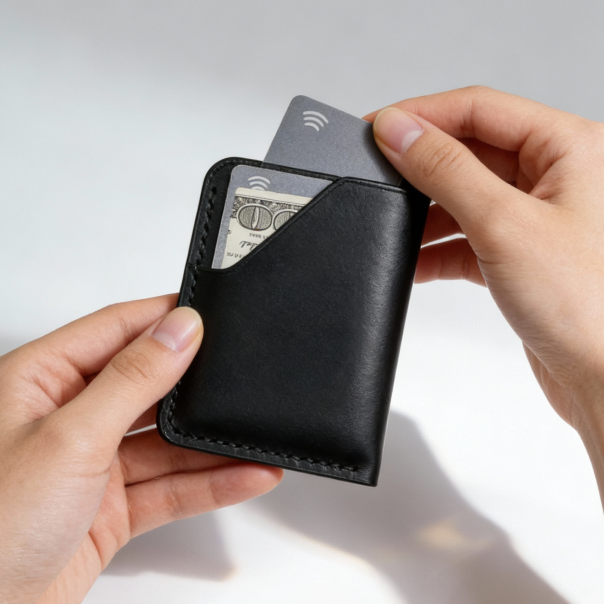 JAGUAR İtalyan Mikrofiber Dikiş Premium Hakiki Deri Kartlık