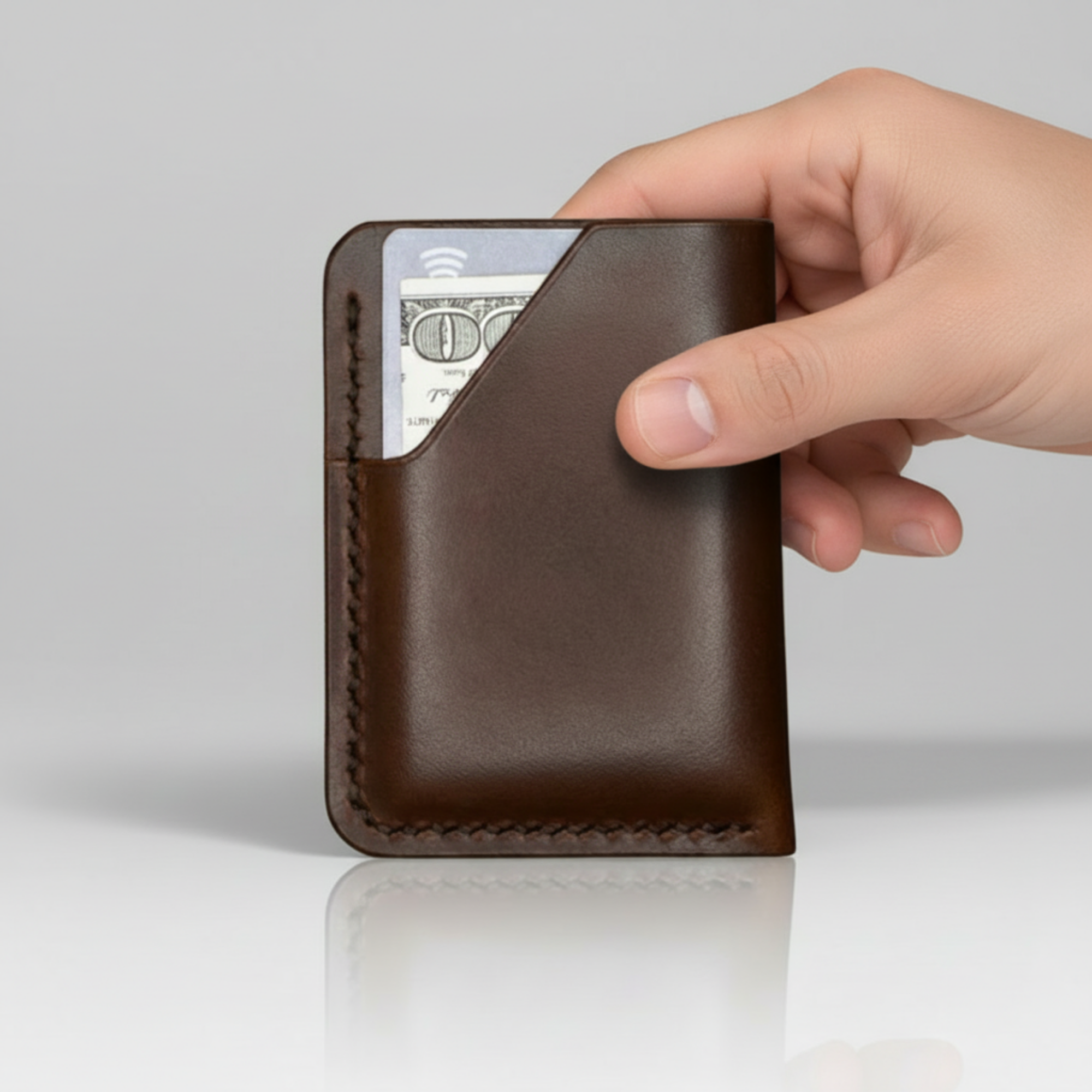 JAGUAR İtalyan Mikrofiber Dikiş Premium Hakiki Deri Kartlık