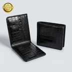 GENTLEMAN Yılan Derisi Baskılı El Yapımı Hakiki Deri Cüzdan