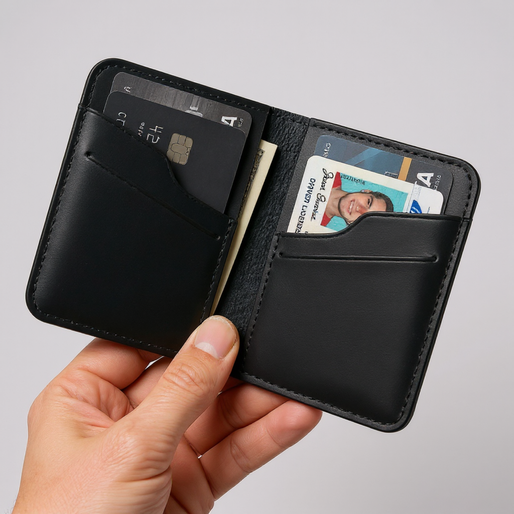 PLM İtalyan Mikrofiber Dikiş Premium Hakiki Deri Kartlık