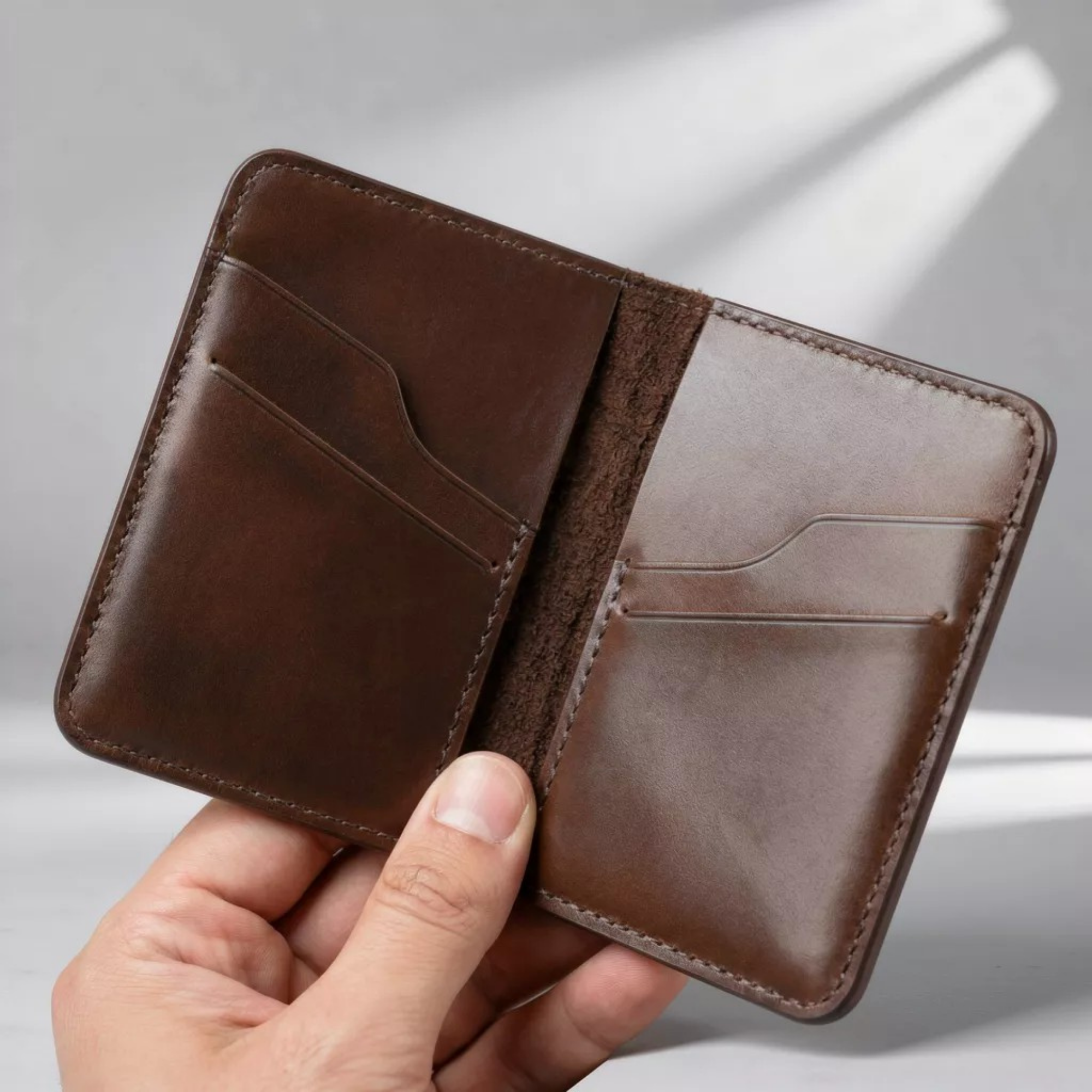 PLM İtalyan Mikrofiber Dikiş Premium Hakiki Deri Kartlık