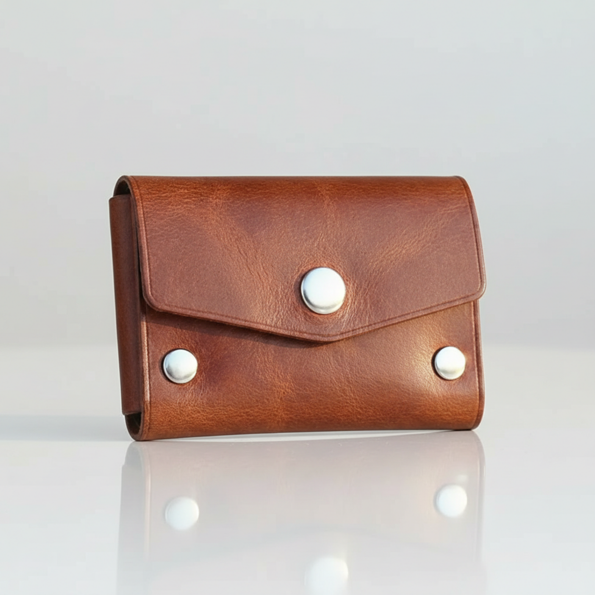 OLMECA Dikişsiz Premium Hakiki Deri Kartlık