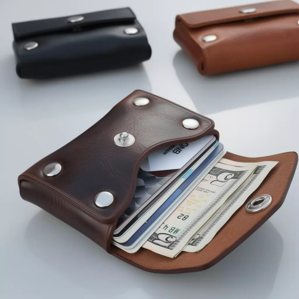 OLMECA Dikişsiz Premium Hakiki Deri Kartlık