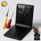 GENTLEMAN Yılan Derisi Baskılı El Yapımı Hakiki Deri Cüzdan