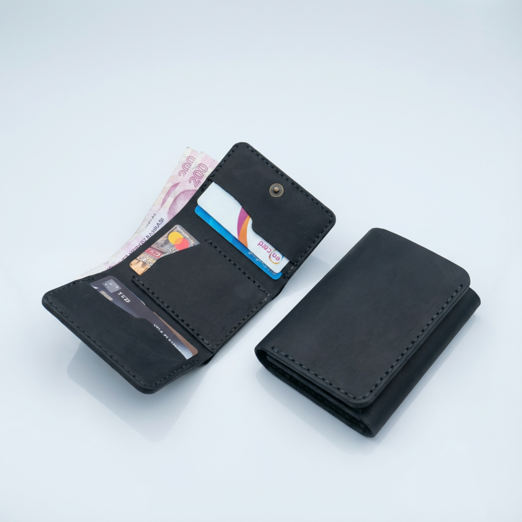 3FOLD İtalyan Mikrofiber Dikiş Premium Hakiki Deri Cüzdan