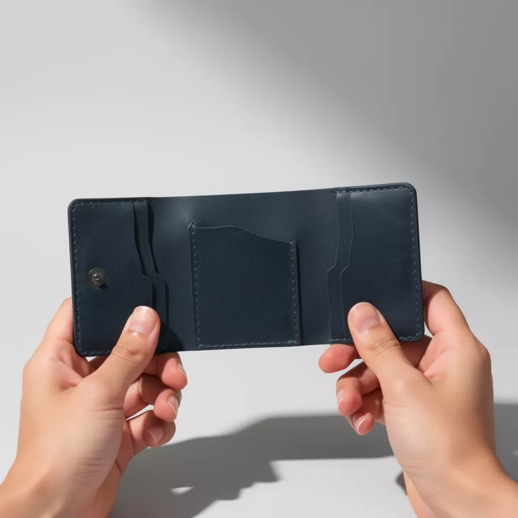 3FOLD İtalyan Mikrofiber Dikiş Premium Hakiki Deri Cüzdan