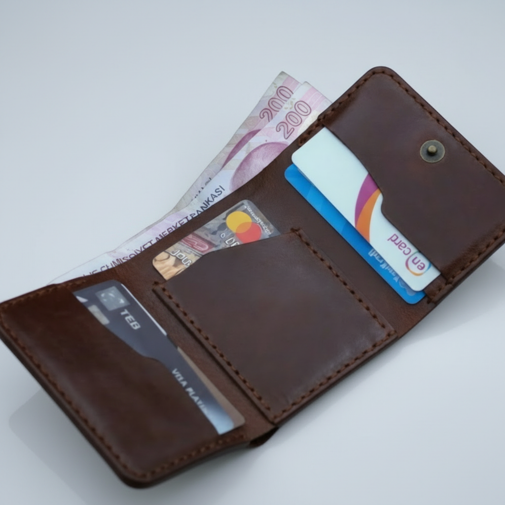 3FOLD İtalyan Mikrofiber Dikiş Premium Hakiki Deri Cüzdan