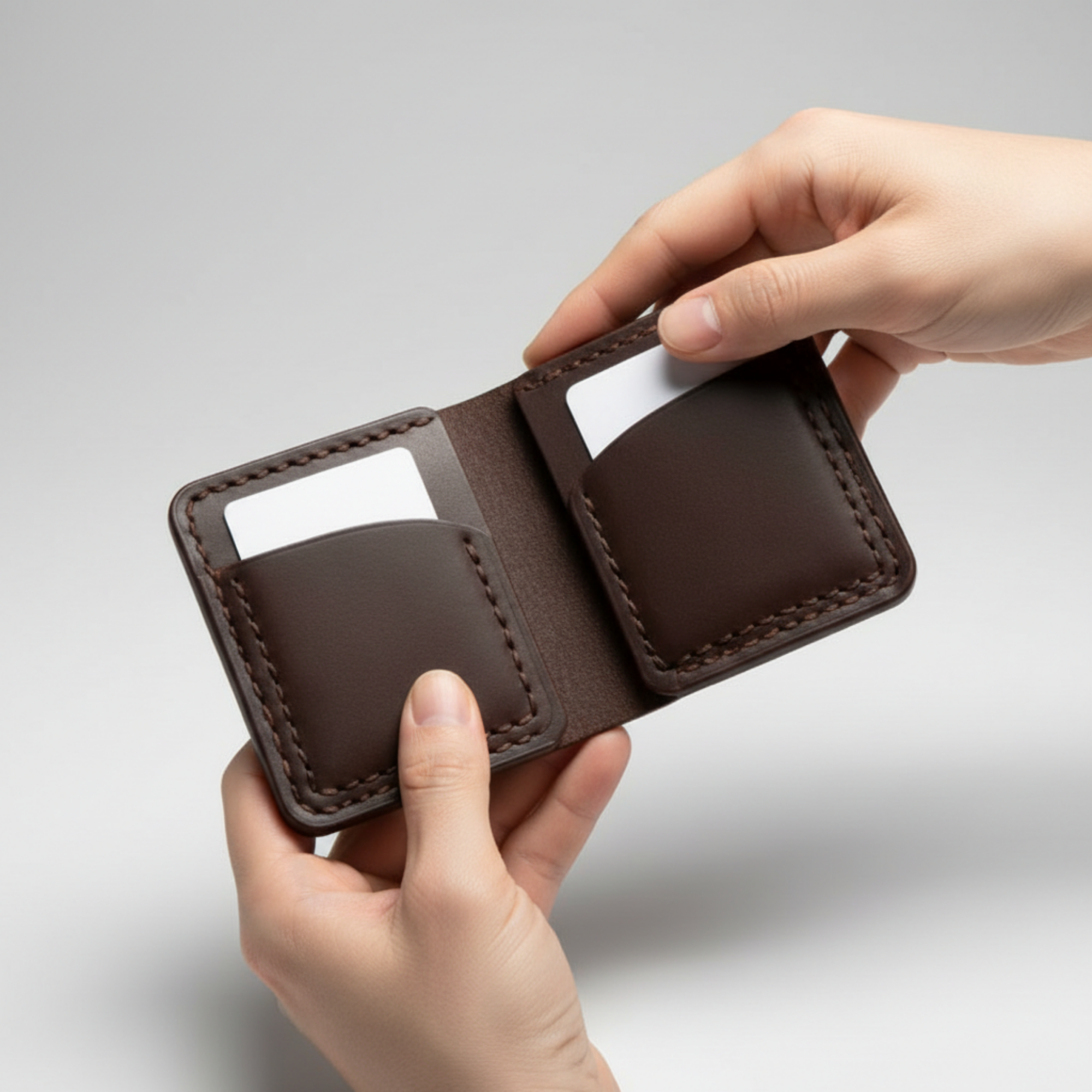 SAM İtalyan Mikrofiber Dikiş Premium Hakiki Deri Yatay Kartlık