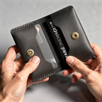 XFOLD İtalyan Mikrofiber Dikiş Premium Hakiki Deri Yatay Kartlık