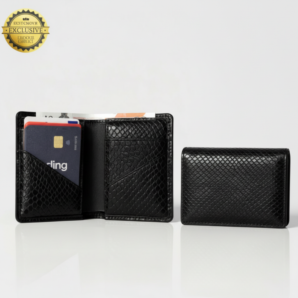 OLIVER Hakiki Deri Dikey Erkek Cüzdan - 6 Kartlı ve Nakit Bölmeli Kompakt Tasarım